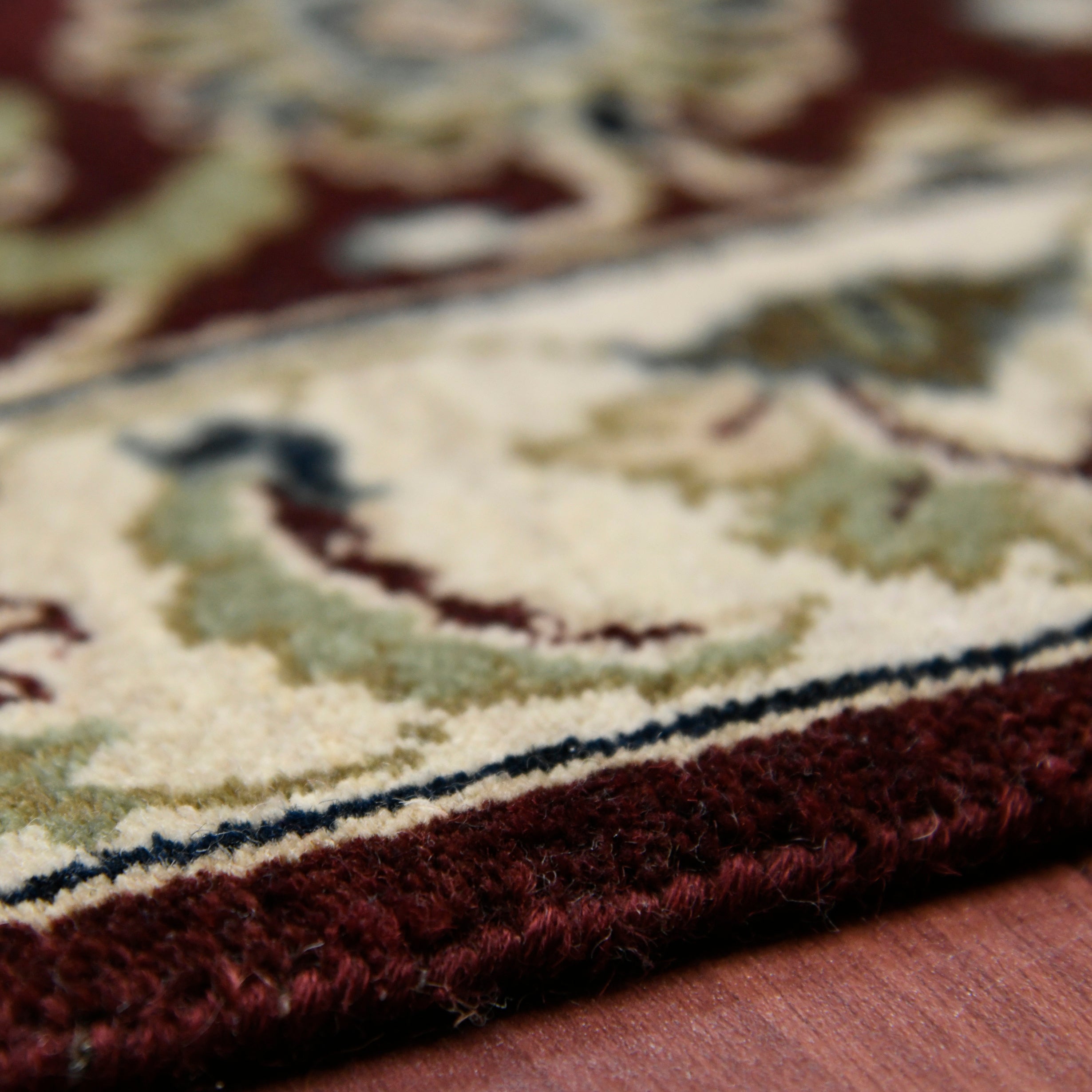 Luxor Classic Pattern Hand Knotted  Rectangle Anti-Skid Designer Carpet, Prayer Rug For Office Cabins, Small Living Spaces - 2'X3'