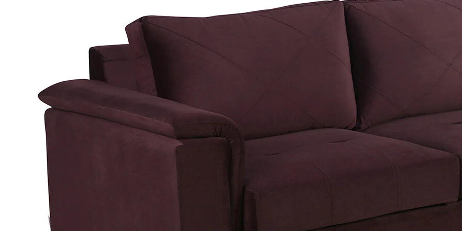 Velvet 3 Seater Sofa In Wine Colour - Ouch Cart 