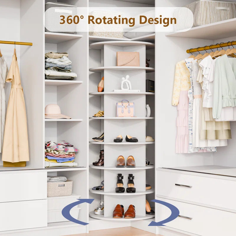 7 Tier Rotating Shoe Rack Tower