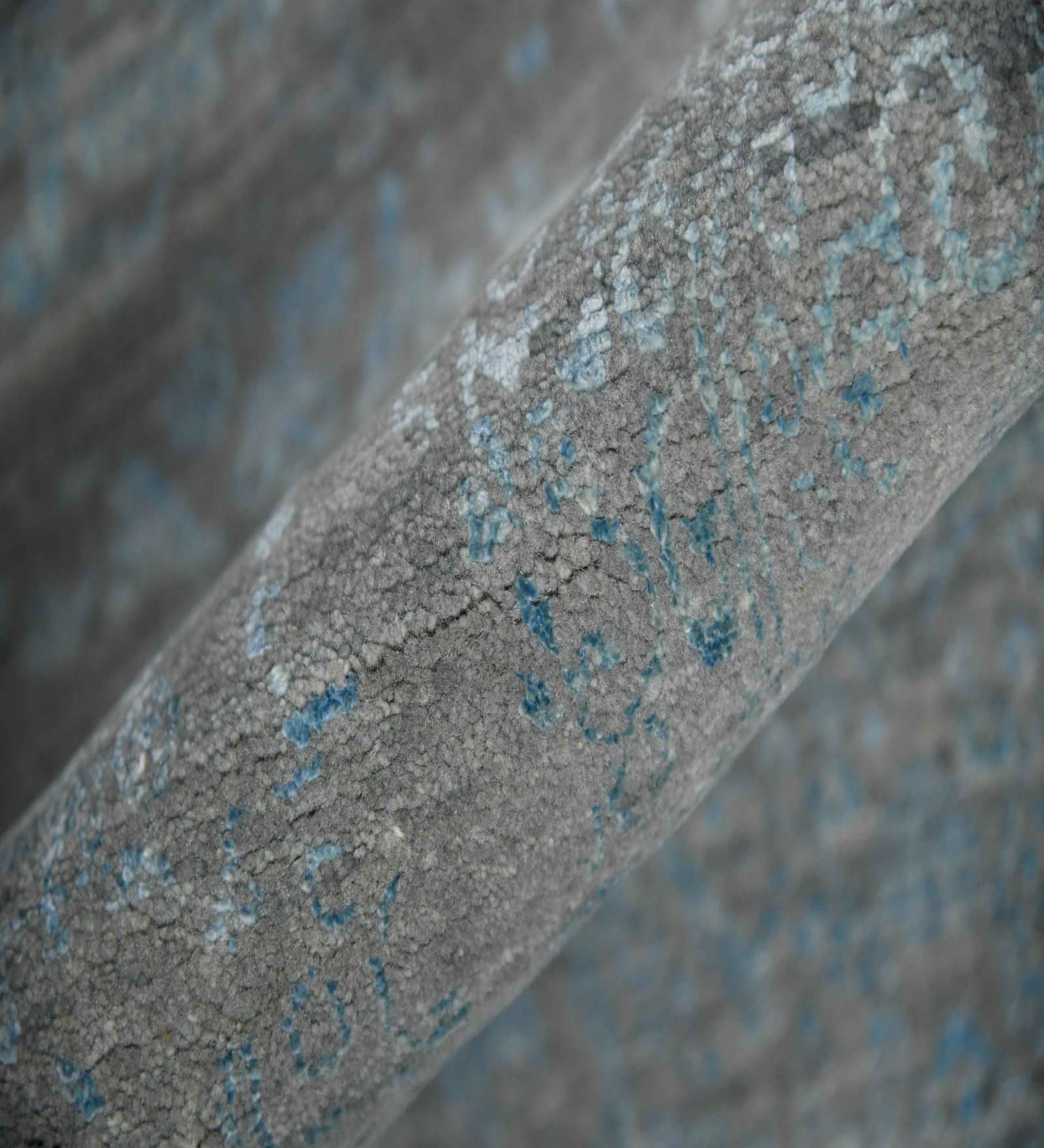 Pearl Transitional Pattern Hand Knotted  Rectangle Anti-Skid Designer Carpet, Prayer Rug For Office Cabins, Small Living Spaces - 2'X3'