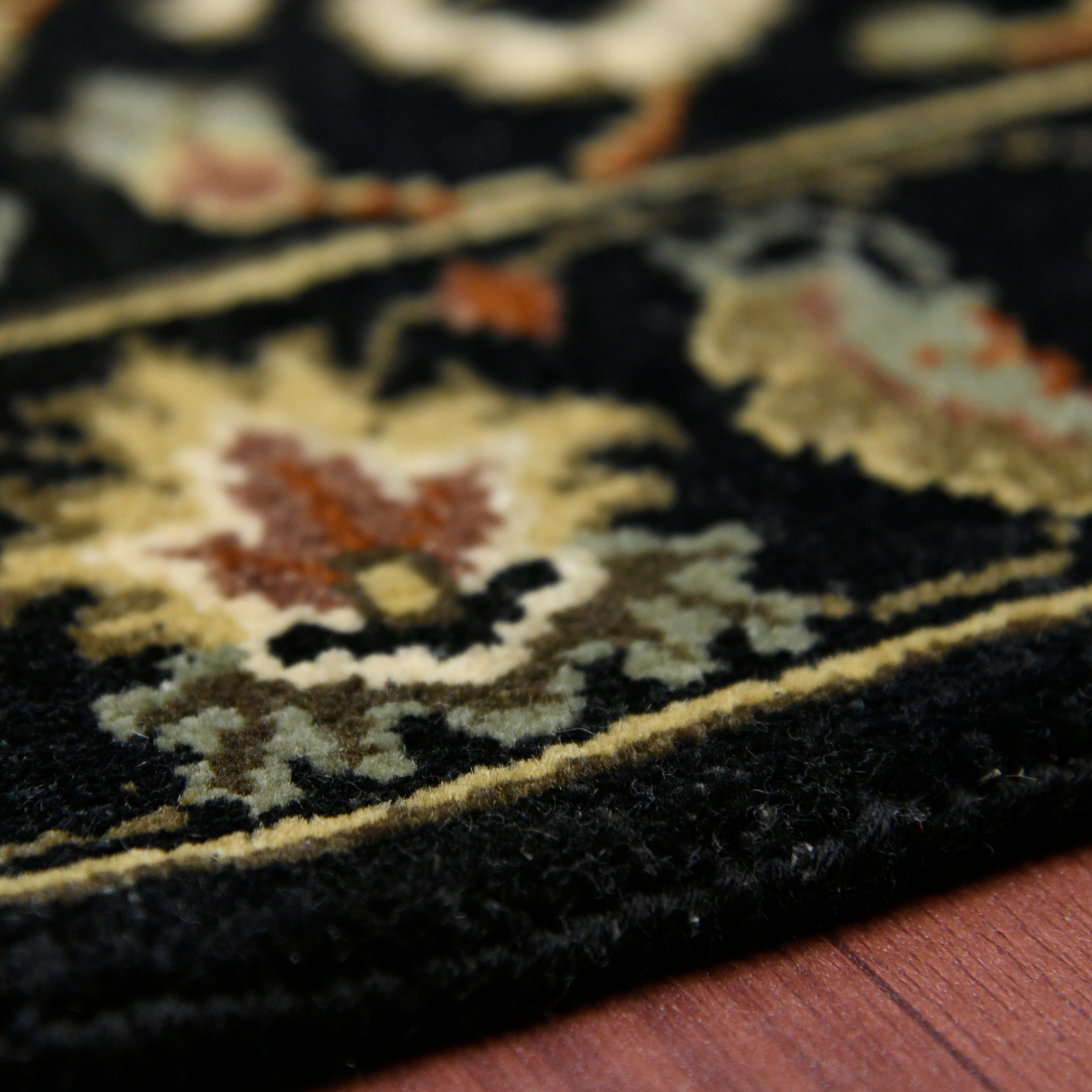 Luxor Classic Pattern Hand Knotted  Rectangle Anti-Skid Designer Carpet, Prayer Rug For Office Cabins, Small Living Spaces - 2'X3'