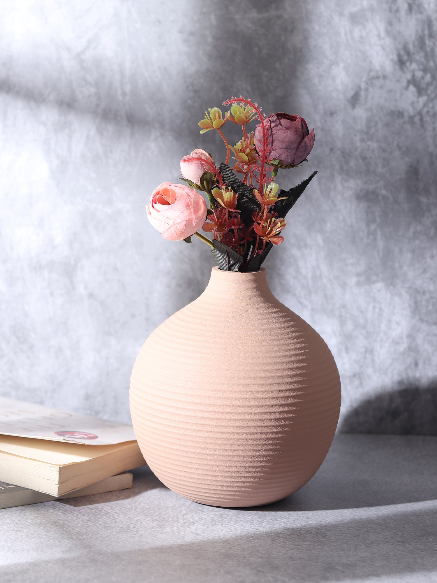 Bella Peach Enamel Vase