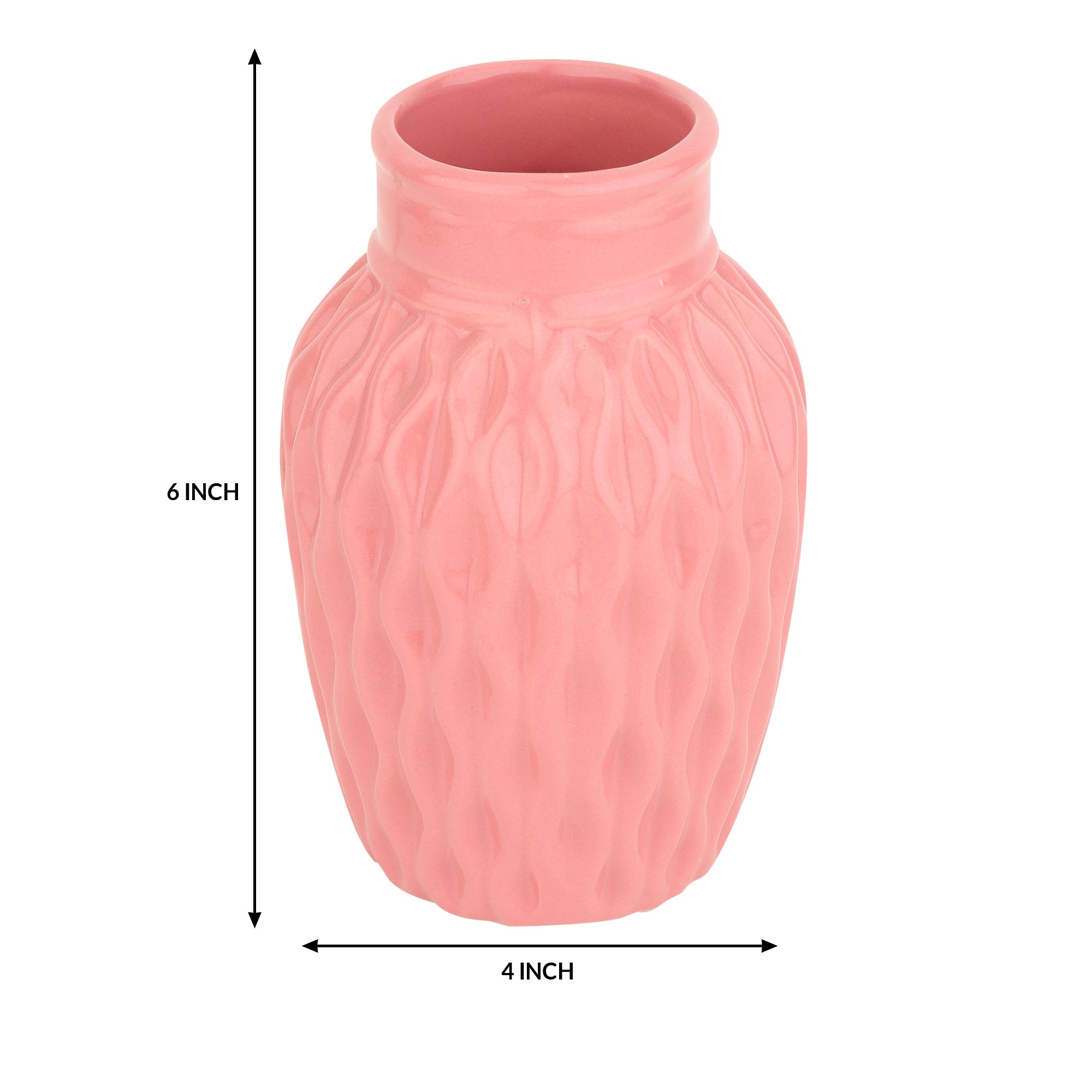 Pink WaveCera Vase