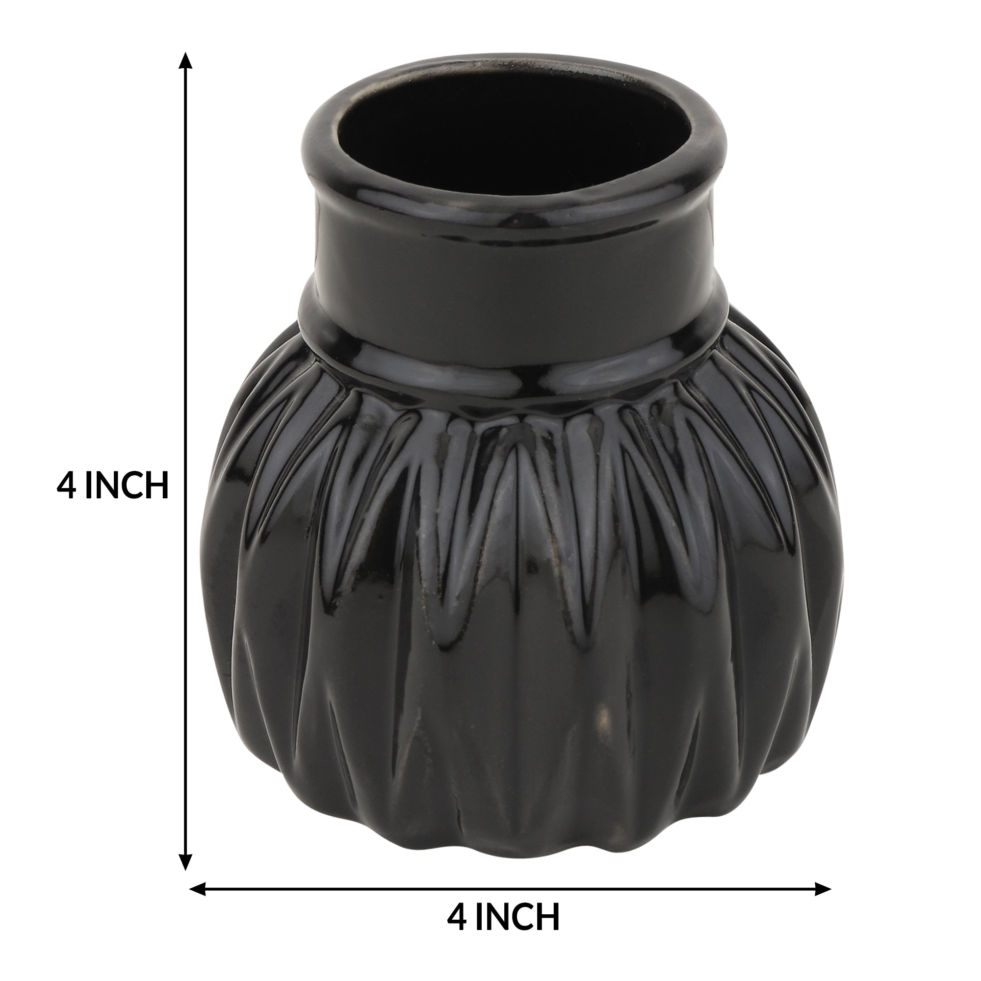 Black WaveCera Vase small