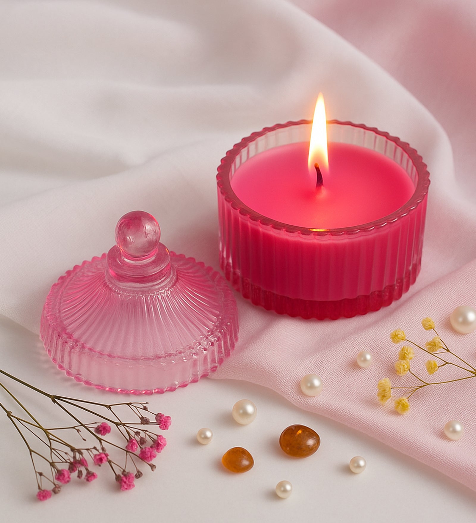 Elara Pink Quartz- OUCH CART| Candle jar