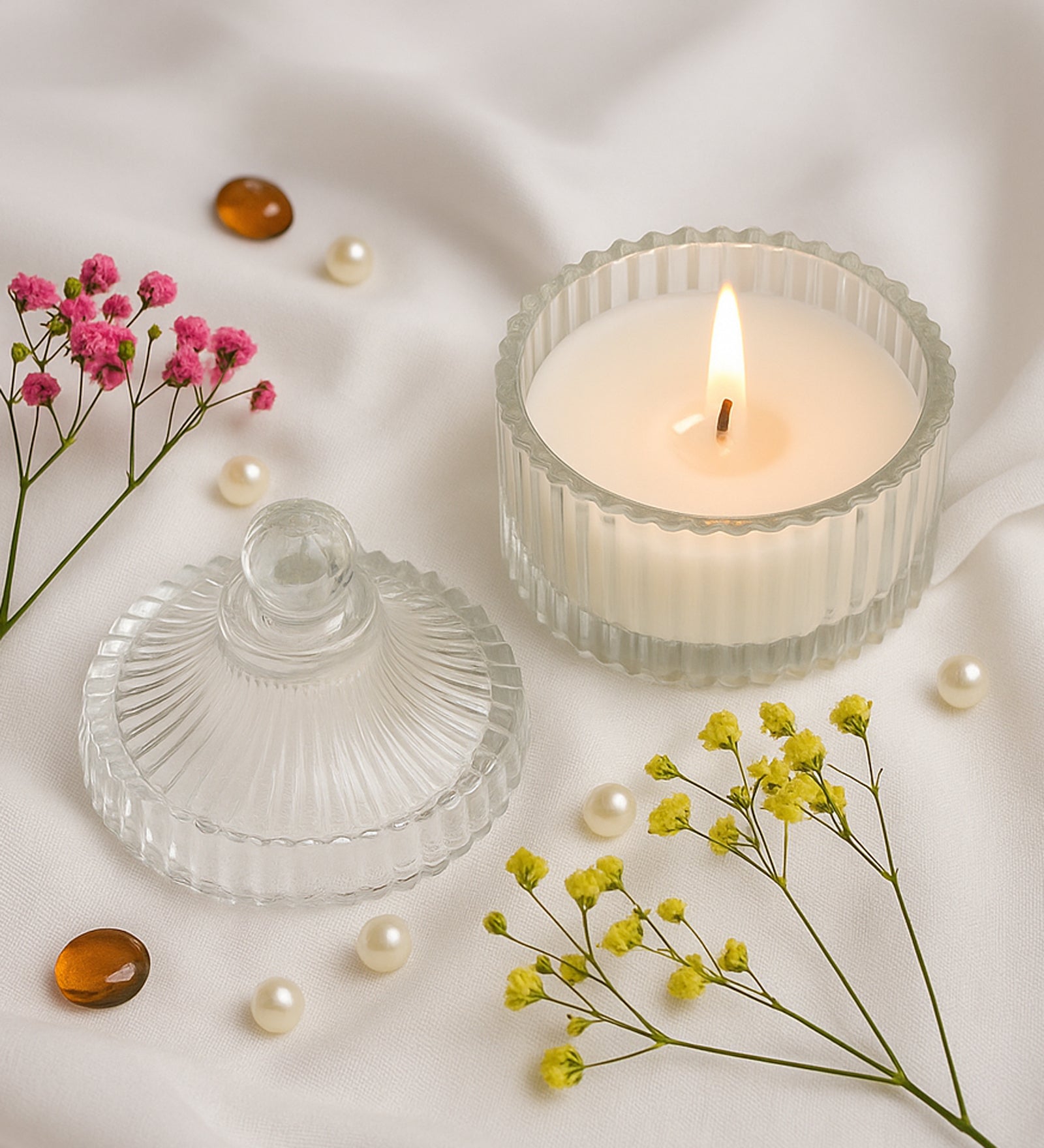 Elara Crystal Vanilla - OUCH CART | Candle jar