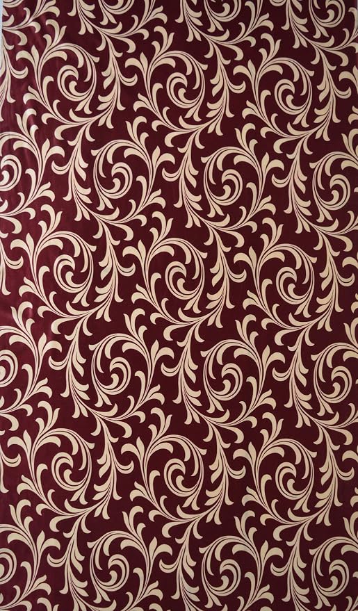Fancy Polyester Floral Curtains for Door and Window, Ganna Design Room Darkening Curtain Panel for Bedroom, Living Room and Home Decor, 7 Feet, Pack of 1