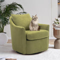 Upholstered Barrel Armchair with Metal Base for Living Room &amp; Bedroom