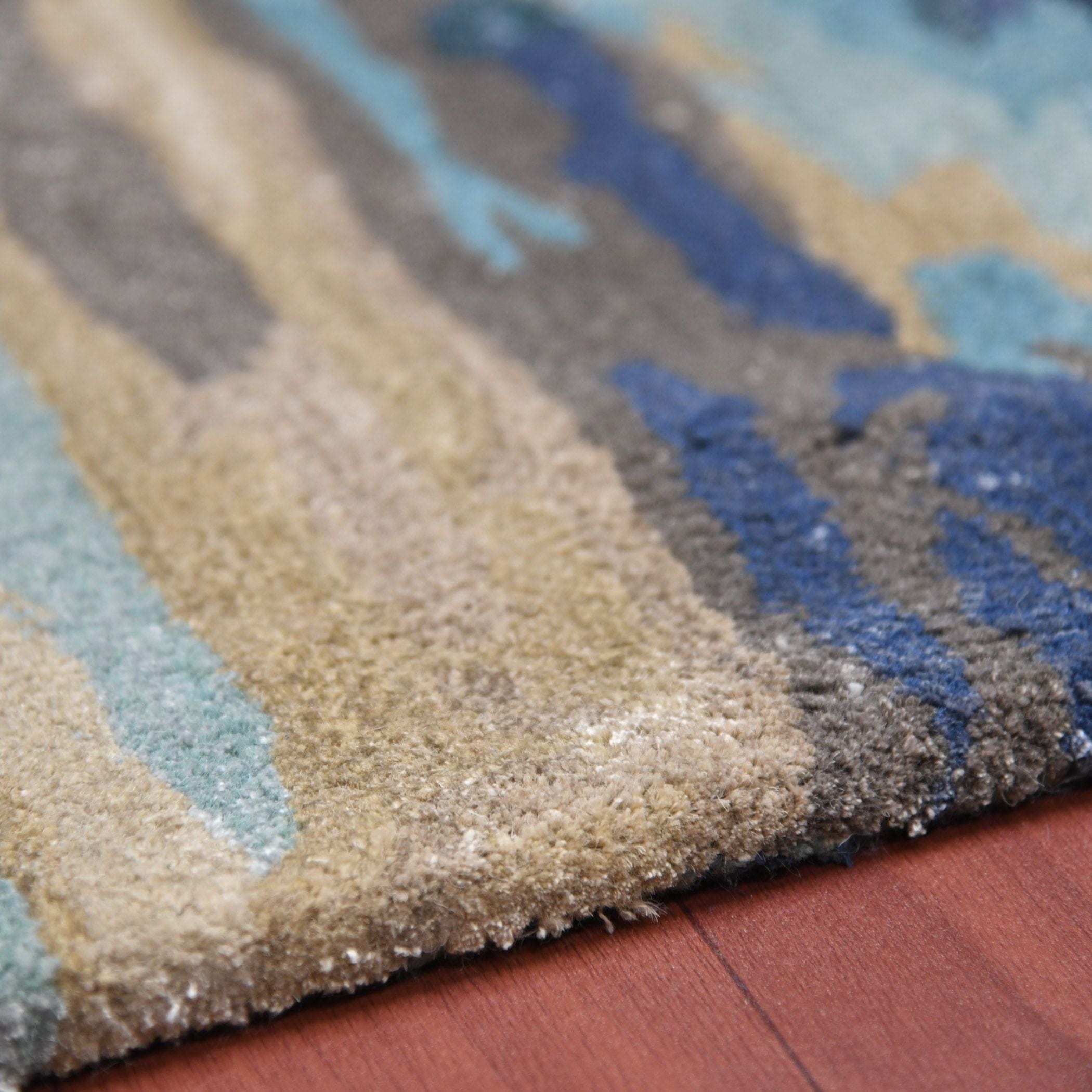 Emerald Wool & Viscose Dream Scape 4x6 Feet Hand-Tufted Carpet - Rug
