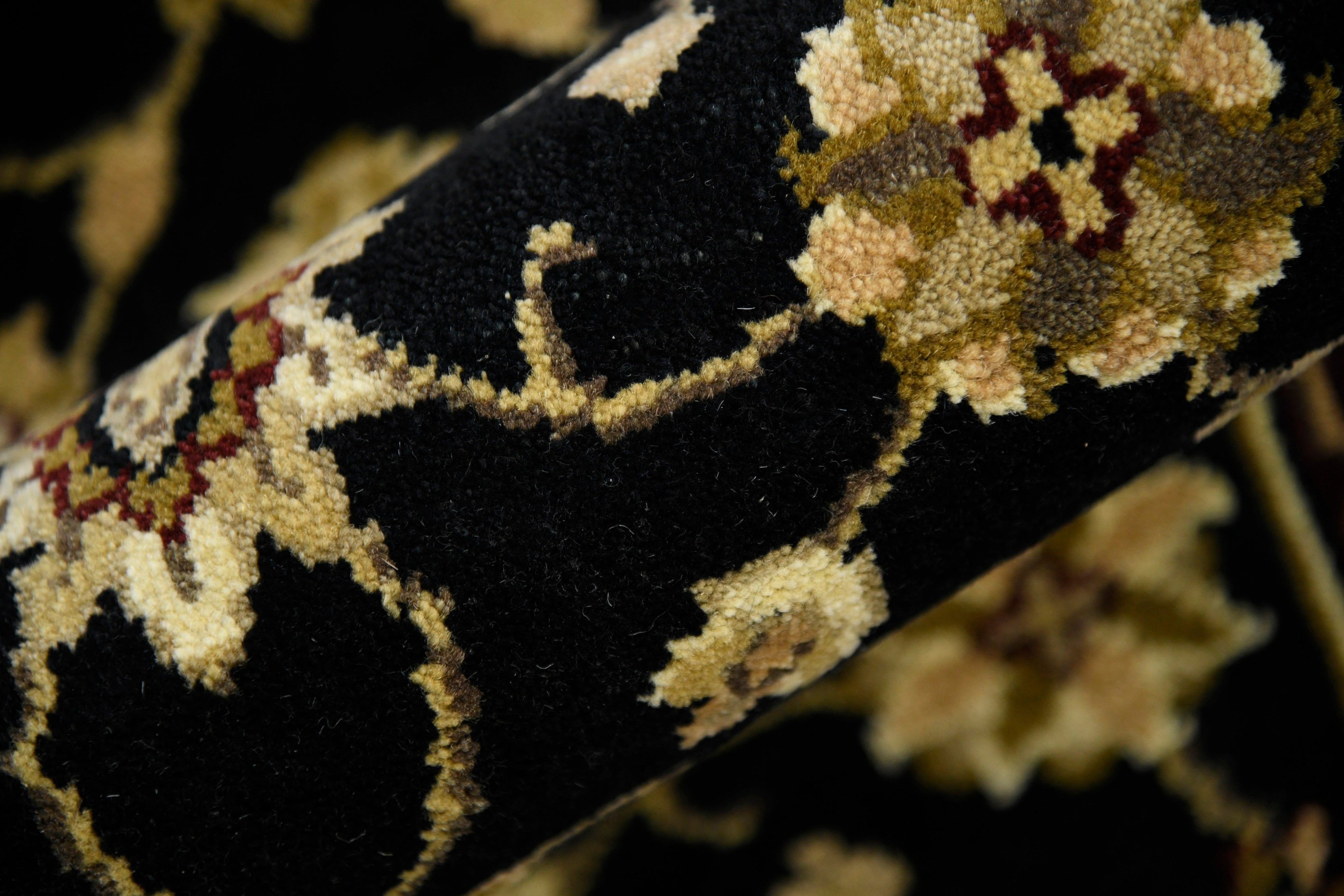 Luxor Classic Pattern Hand Knotted  Rectangle Anti-Skid Designer Carpet, Prayer Rug For Office Cabins, Small Living Spaces - 2'X3'