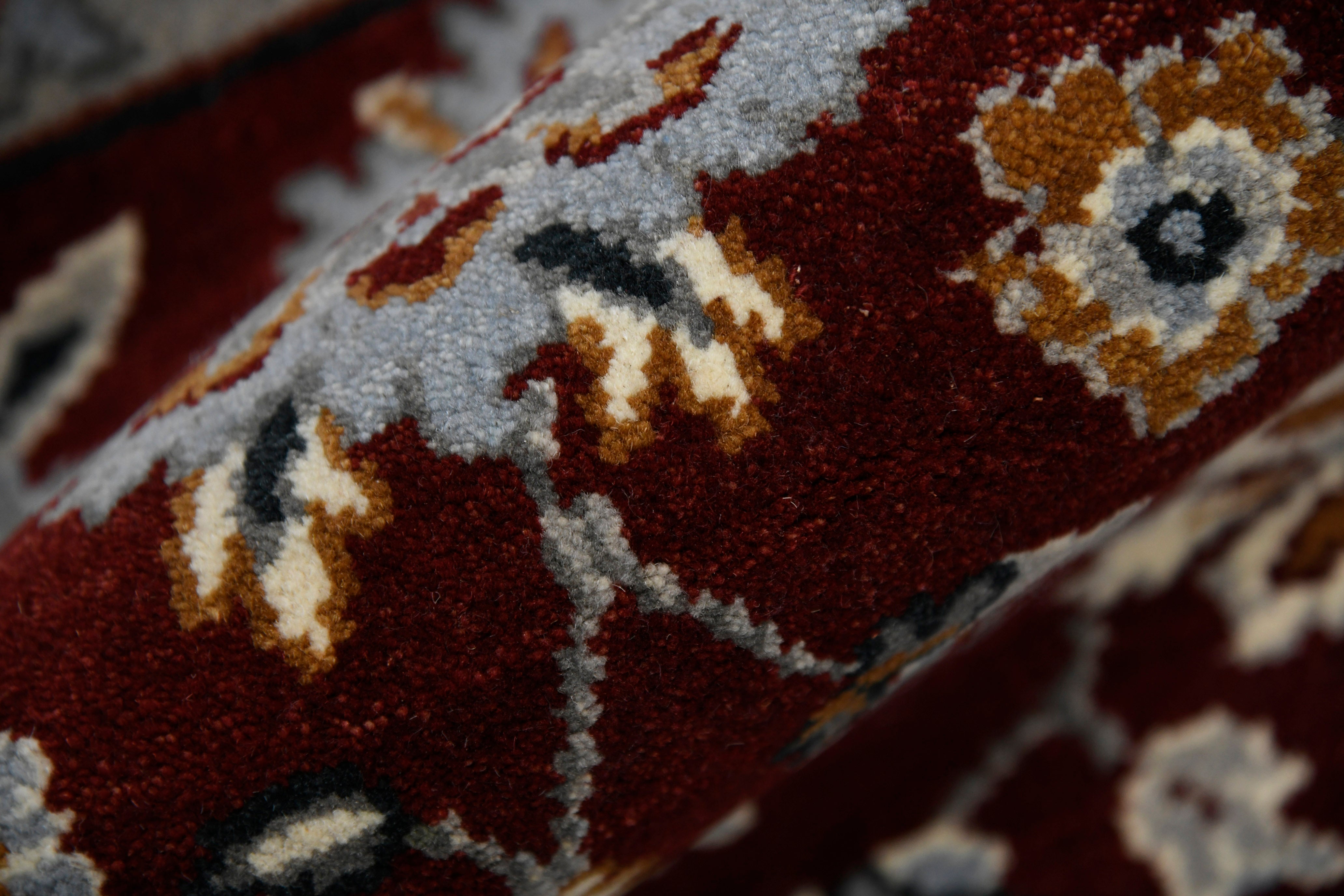 Luxor Classic Pattern Hand Knotted  Rectangle Anti-Skid Designer Carpet, Prayer Rug For Office Cabins, Small Living Spaces - 2'X3'