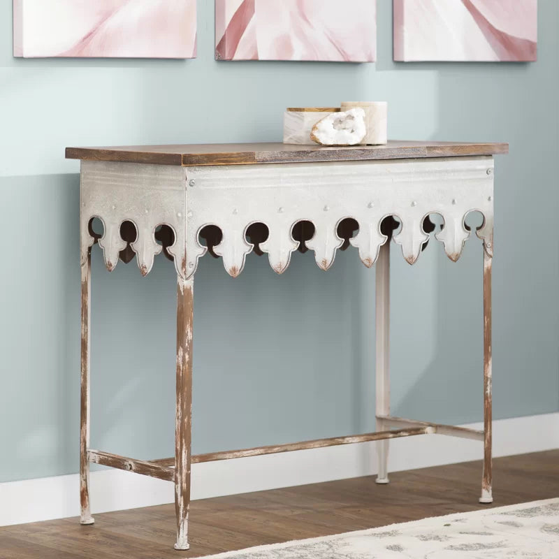 Dalia Solid Wood Top Console Table