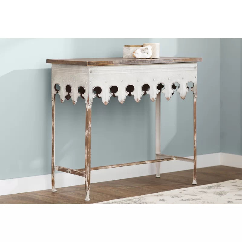 Dalia Solid Wood Top Console Table