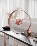 Ball and Ring table clock copper