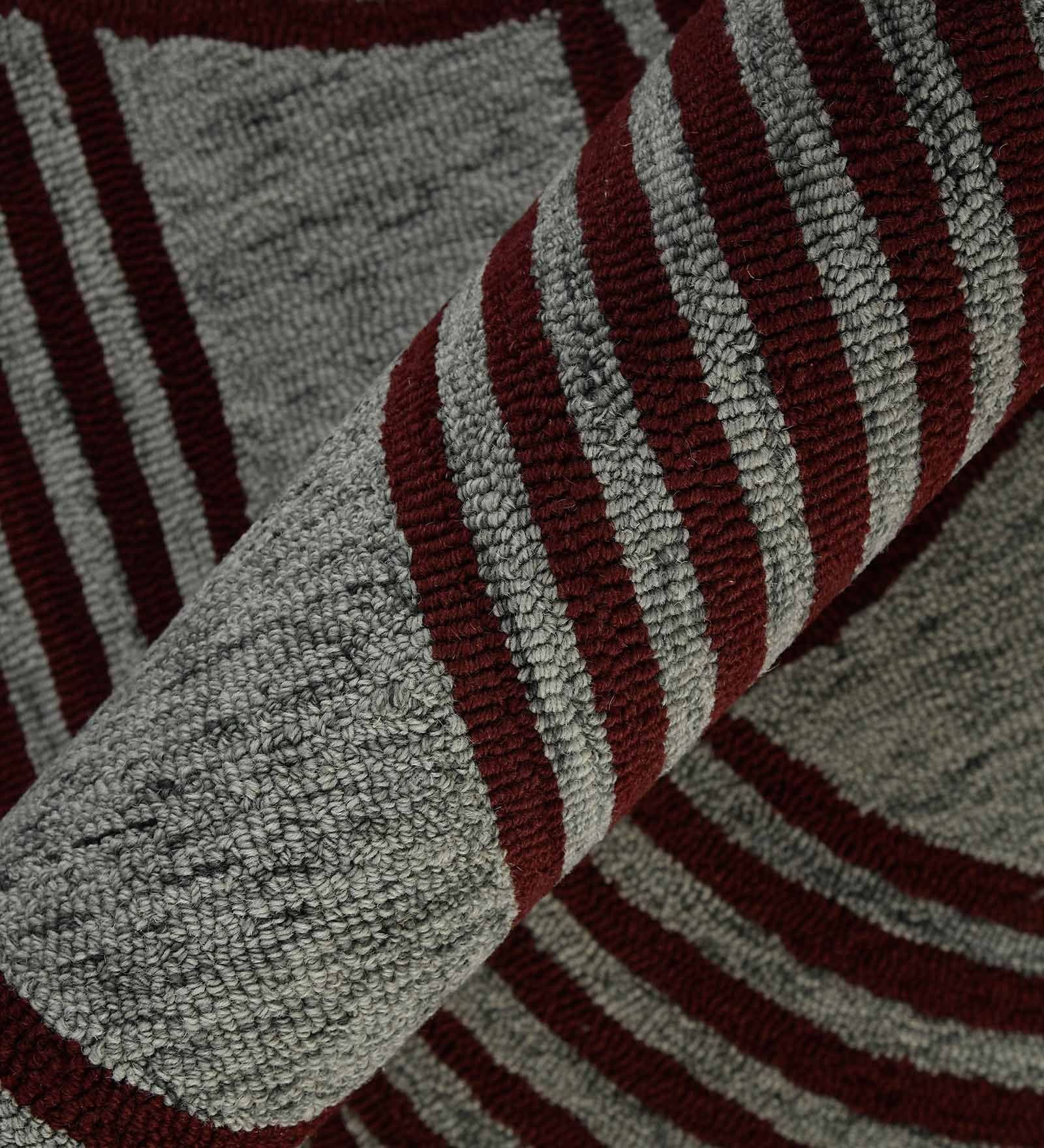 GRAPHITE Wool & Viscose Canyan 8x10 Feet  Hand-Tufted Carpet - Rug