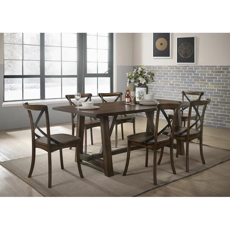 7 - Piece Double Pedestal Dining Set - Ouch Cart 