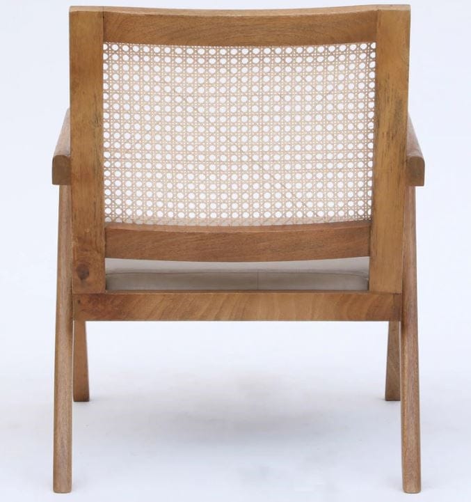 Cane Mango Wood Chair In Brown colour
