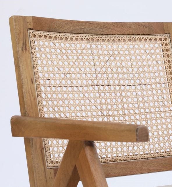 Cane Mango Wood Chair In Brown colour