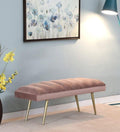 Dextro Metal Bench In Velvet Pink Colour