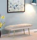 Milly Metal Bench In Velvet Grey Colour
