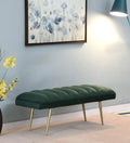 Hina Metal Bench In Velvet Green Colour