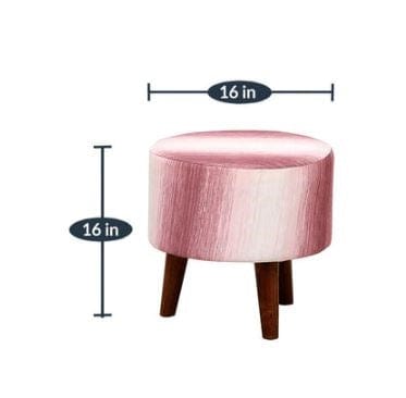 Colby Mango Wood Foot Stool In Cotton Pink Colour