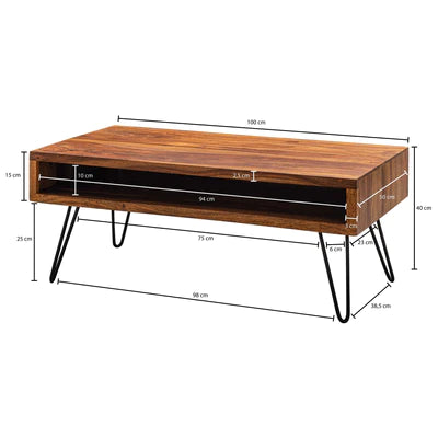 Abigail Coffee Table in Solid Wood