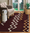 RED BERRY Wool & Viscose Canyan 4x6 Feet  Hand-Tufted Carpet - Rug