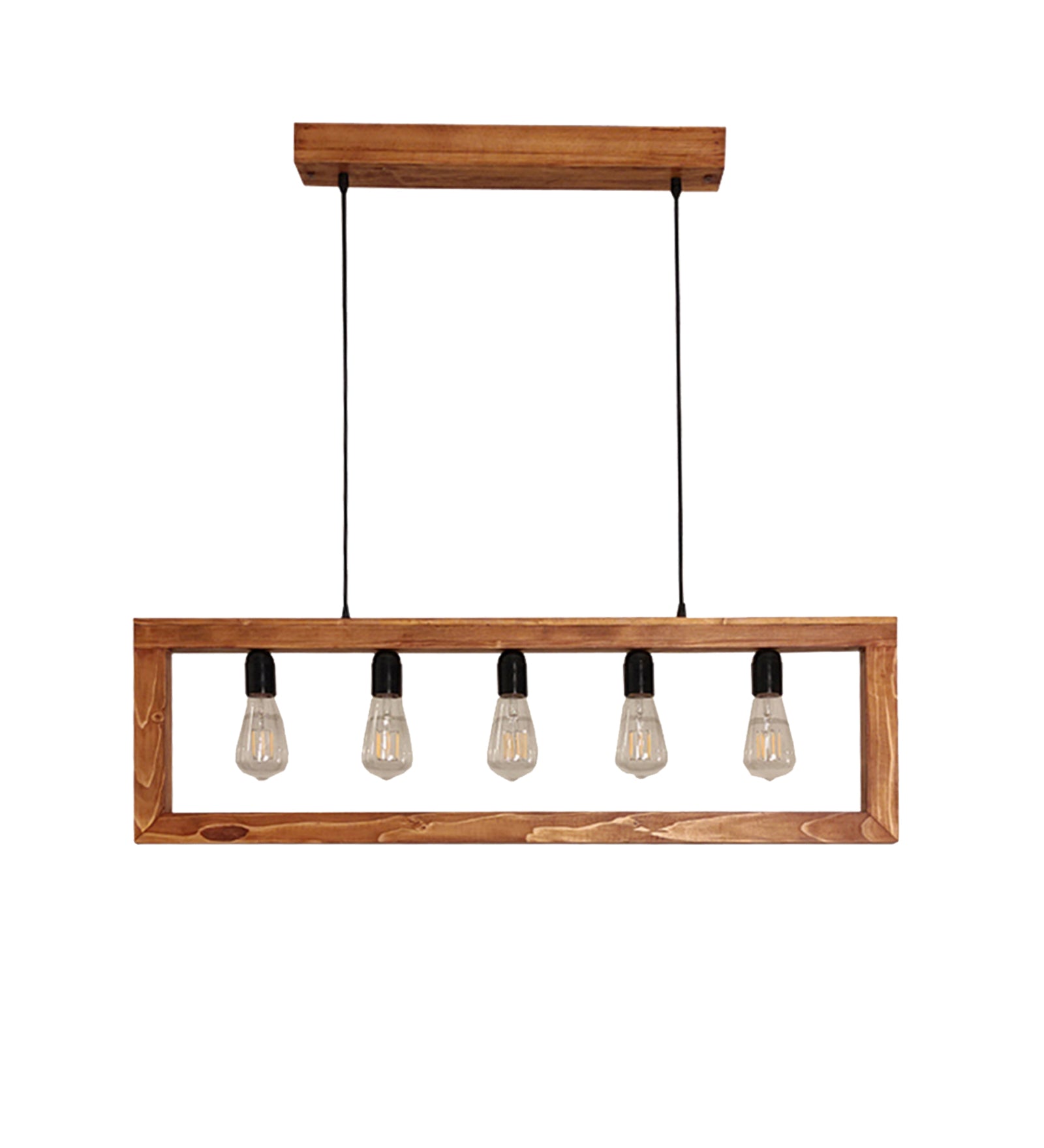 Abacus Brown Wooden 3 Series Hanging Lamp