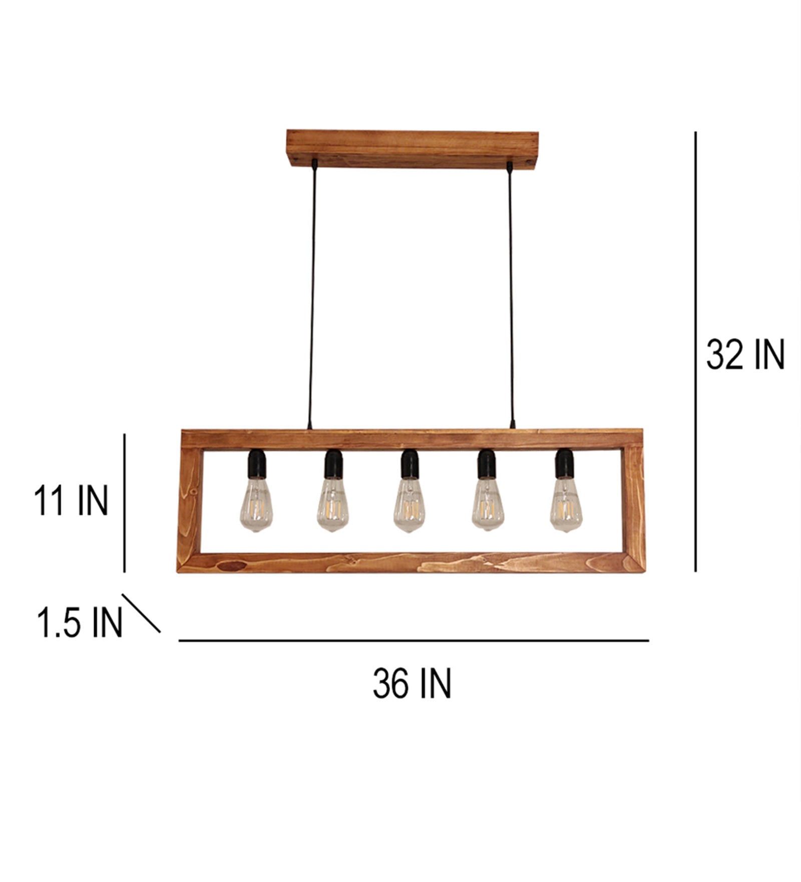 Abacus Brown Wooden 3 Series Hanging Lamp