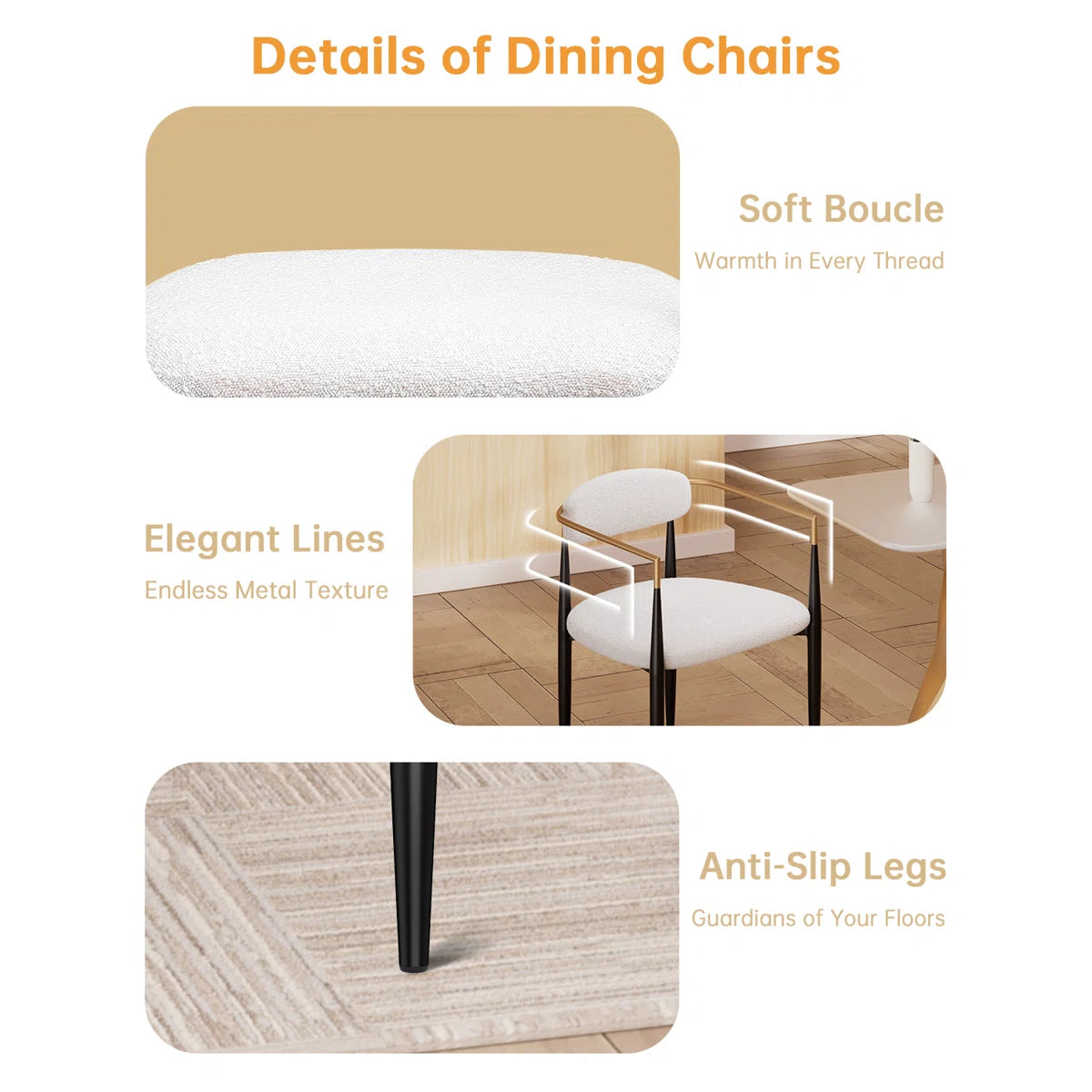 Ackley Amerson Modern Dining Set, Faux Marble Dining Table And Chair Set for 6-OUCH CART | Dining set