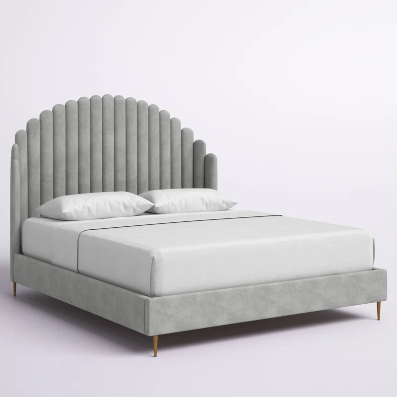 Alaina Upholstered Wingback Bed