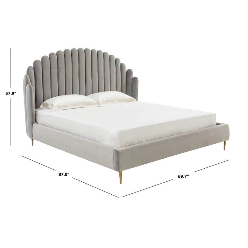 Alaina Upholstered Wingback Bed