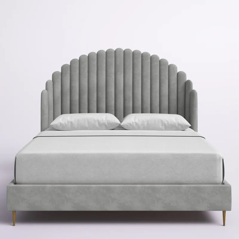 Alaina Upholstered Wingback Bed