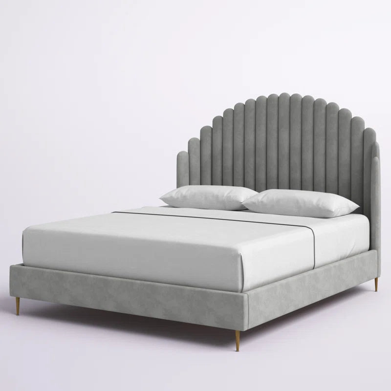 Alaina Upholstered Wingback Bed