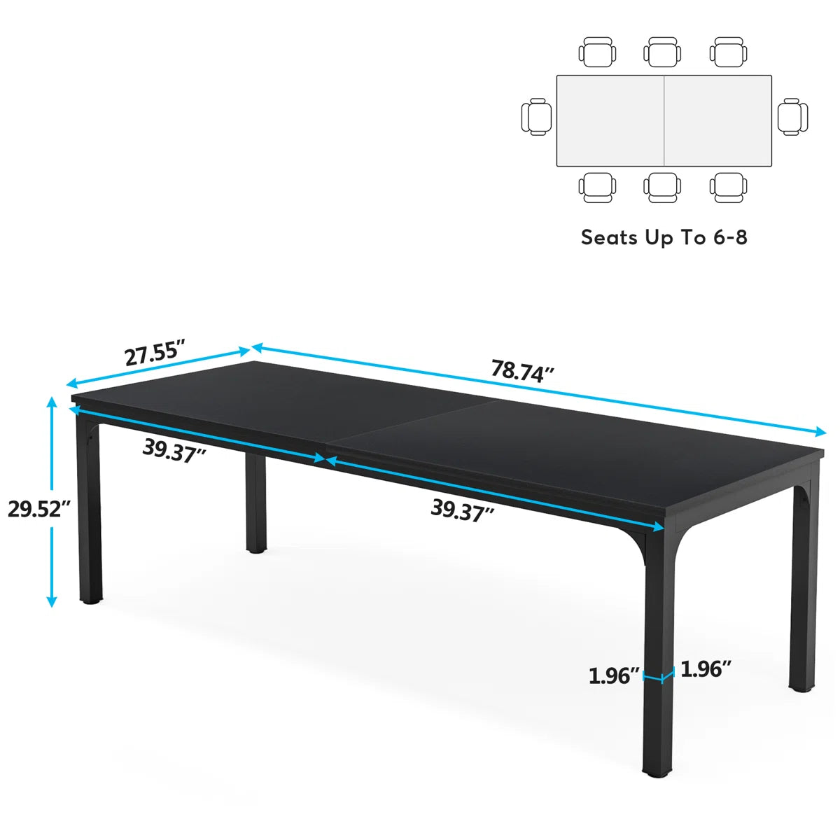 Extra Large Industrial Computer Desk for 2 People | Heavy-Duty Double Workstation with Sturdy Metal Frame