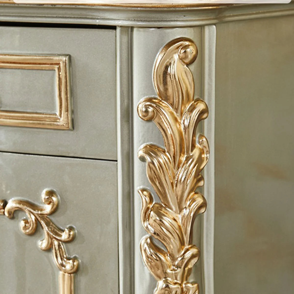 Ouch Cart Luxury Dressing Table with Mirror | Classic Vanity Desk with Drawers & Storage