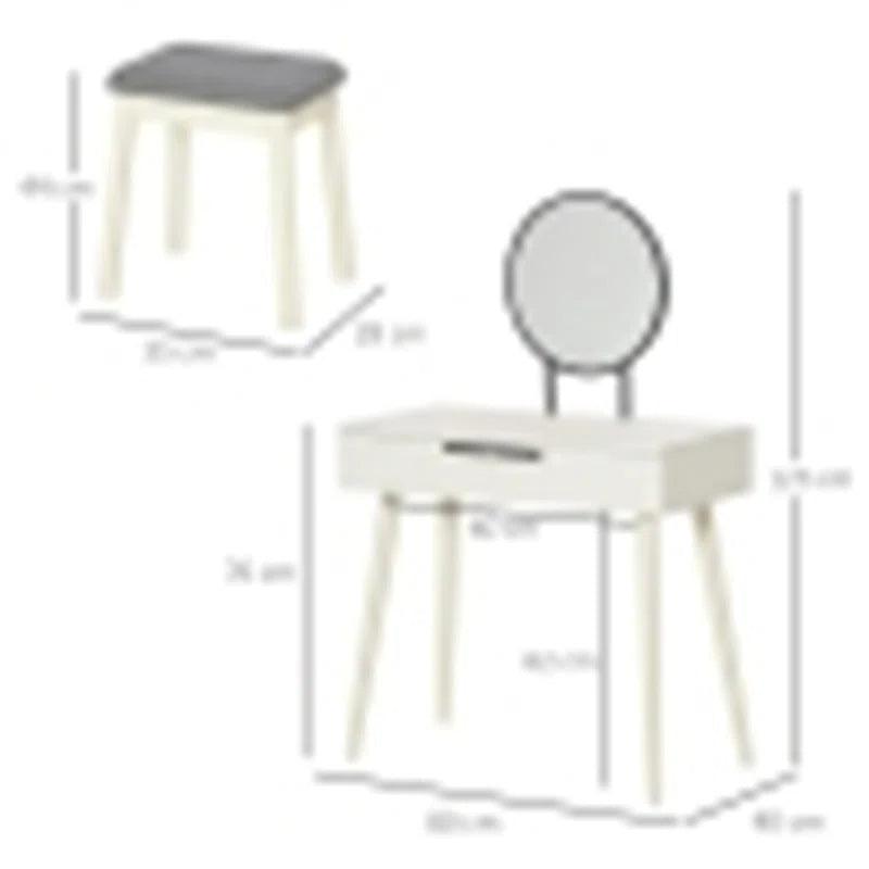 Tomasz Dressing Table with Mirror - Ouch Cart 