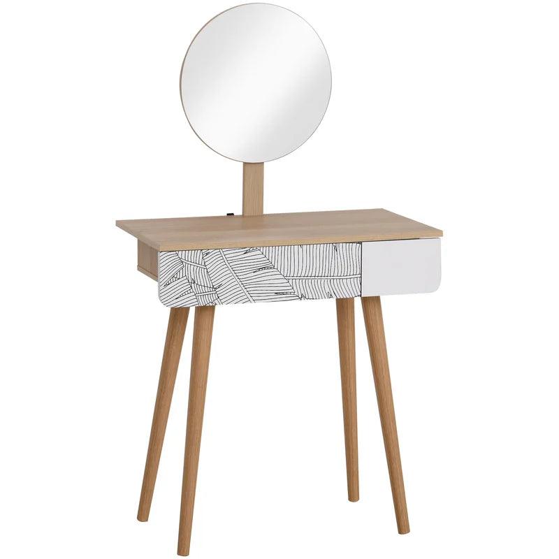 Krzysztof Dressing Table with Mirror (Set of 30) - Ouch Cart 