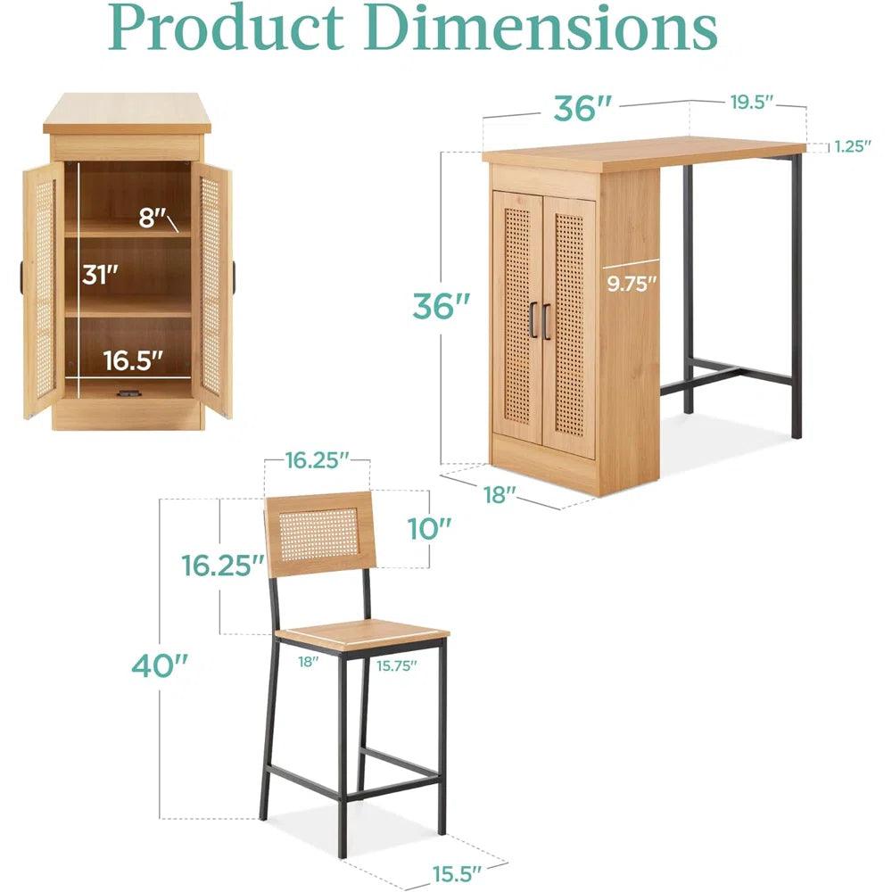 3 - Piece Dining Set - Ouch Cart 