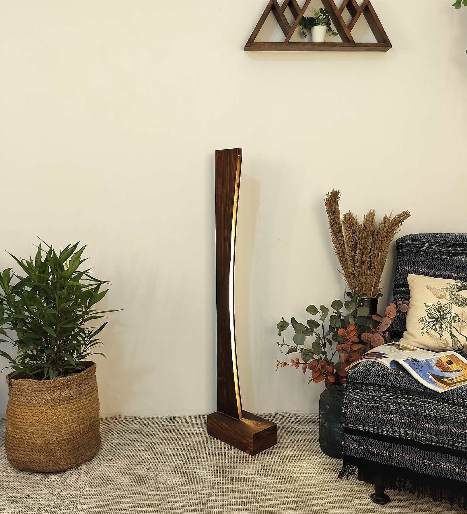 Arc LED Wooden Floor Lamp (BULB NOT INCLUDED)