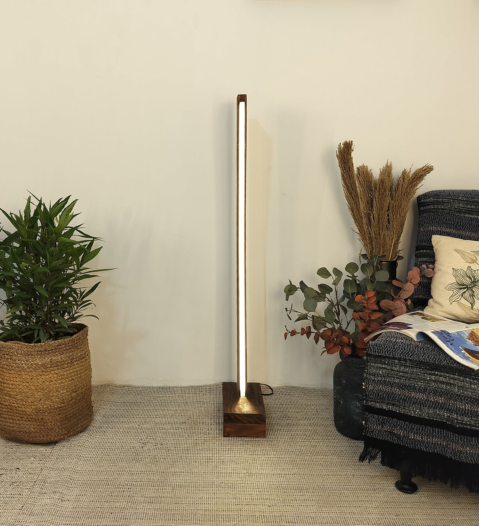 Arc LED Wooden Floor Lamp (BULB NOT INCLUDED)