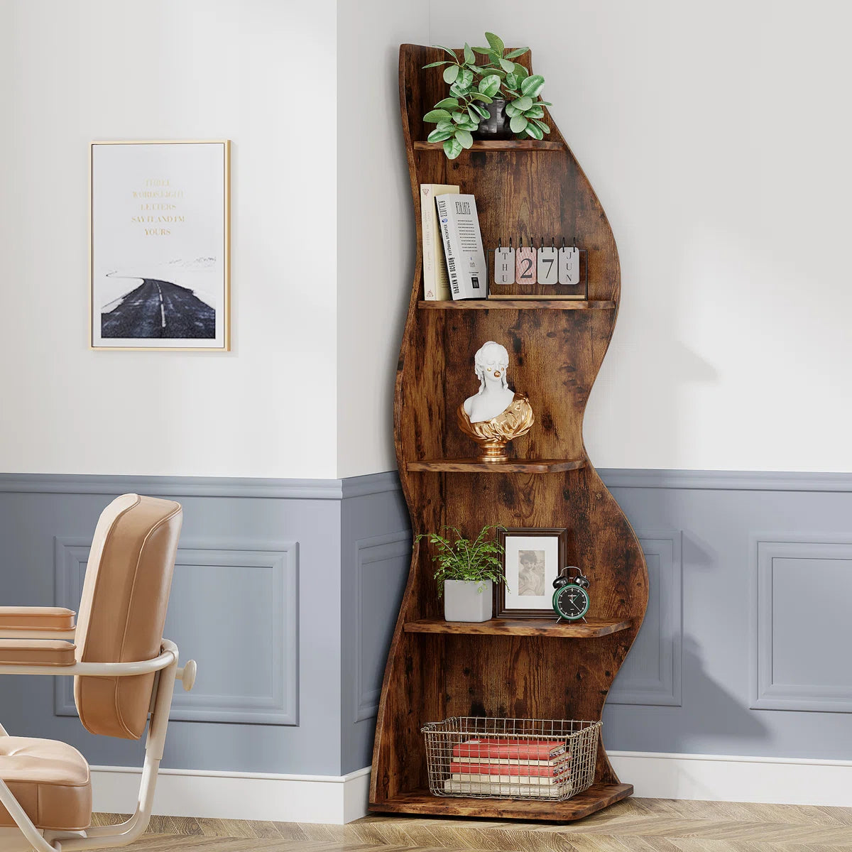 Arhab Corner Bookcase