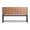 Sota  Solid Wood Top Console Table