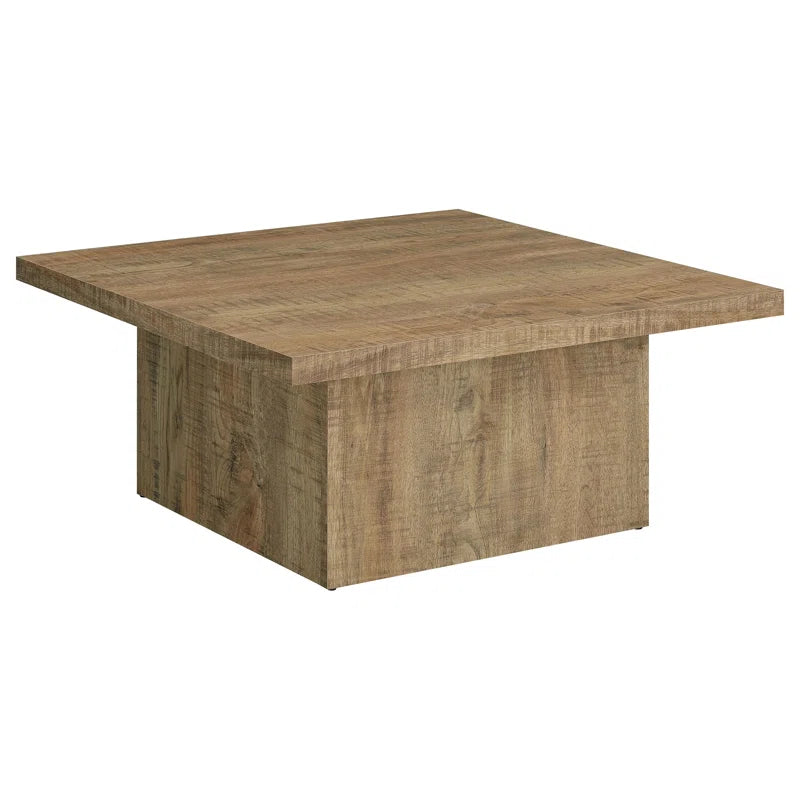 Modern Rustic Square Coffee Table with Mango Finish