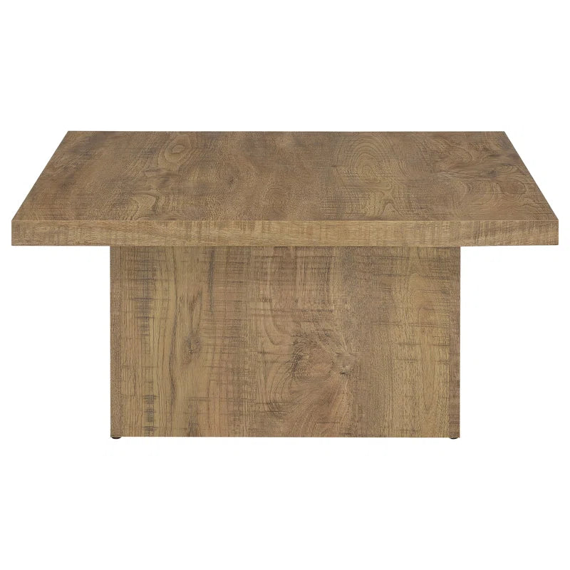 Modern Rustic Square Coffee Table with Mango Finish