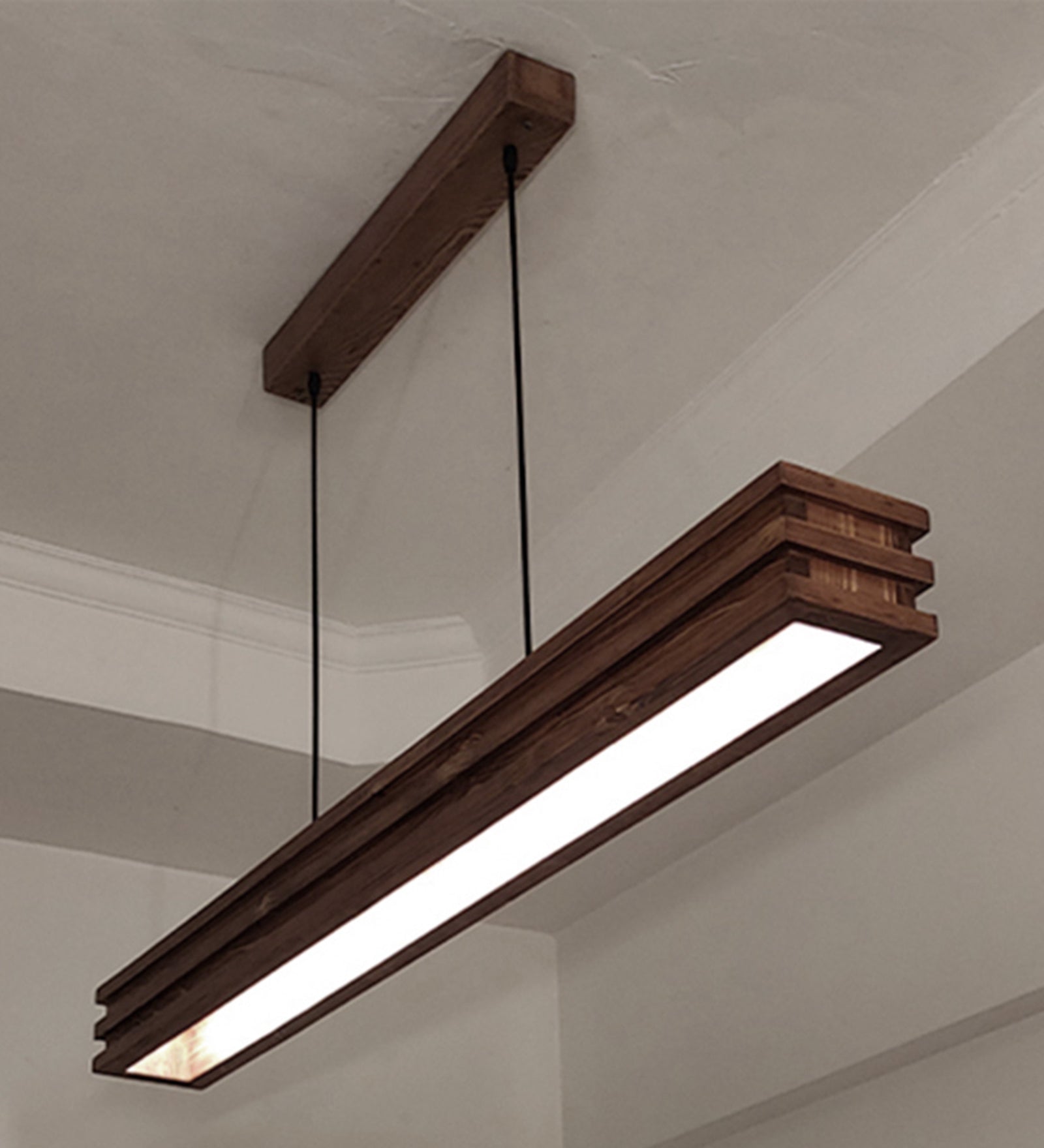 Artline 48 Brown Wooden LED Single Hanging Lamp