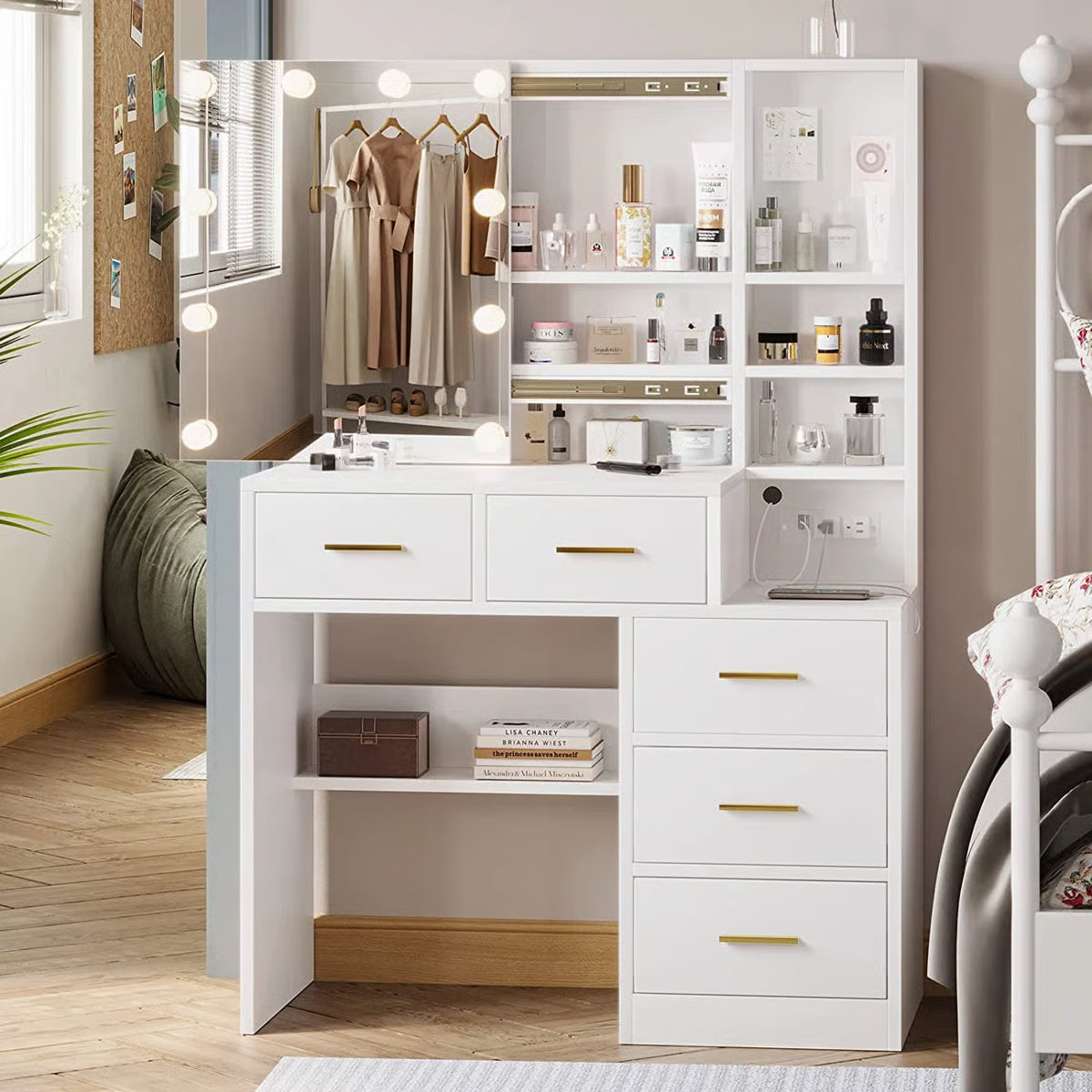 Luxury Ashwani Makeup Vanity Desk with Storage Drawers-  OUCH CART | Dressing table 
