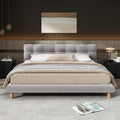Aspia Upholstered Cookie-Shaped Platform Bed