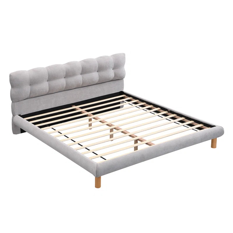 Aspia Upholstered Cookie-Shaped Platform Bed